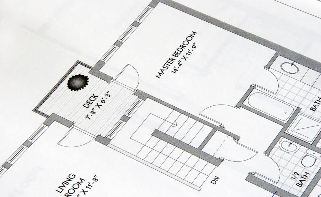 cad plan showing the apartment